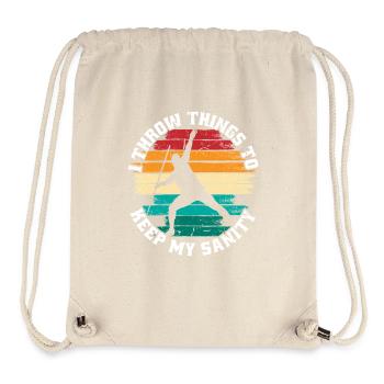 Javelin I Throw Things To Keep My Sanity - Stanley/Stella Recycled Gym Bag - natural - Front