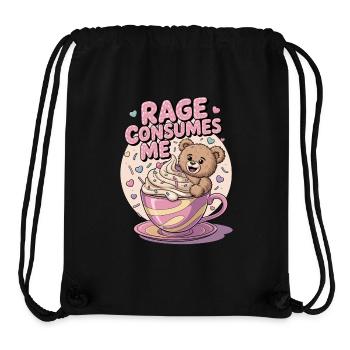 Wut verzehrt mich, sarkastischer Teddybär Kaffee - Stanley/Stella recycelter Gym Bag - Schwarz - Vorne