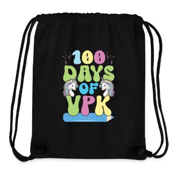 100 days Vpk - Stanley/Stella Recycled Gym Bag - black - Front