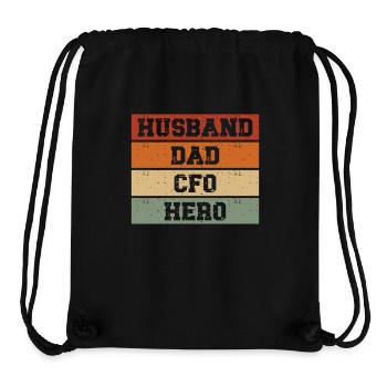 Directeur financier, Conseiller fiscal, Comptable, Analyste fiscal - Sac à cordon recyclé Stanley/Stella - noir - Devant