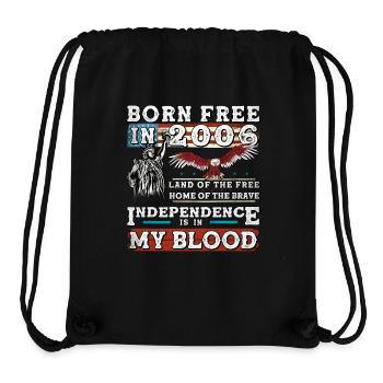 Born Free in 2006 - 19 Years of American Pride - Stanley/Stella Recycled Gym Bag - black - Front