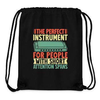 Funny Harmonica Player For People - Stanley/Stella recycelter Gym Bag - Schwarz - Vorne