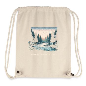 Nature Doesn't Lag Bushcraft Saying - Stanley/Stella Recycled Gym Bag - natural - Front
