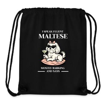 Maltese Attitude – Barking, Sass & Style - Stanley/Stella Recycled Gym Bag - black - Front