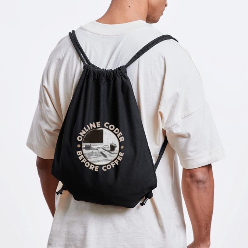 Online Coder Before Coffee Developer Coffee Lover Stanley/Stella recycelter Gym Bag