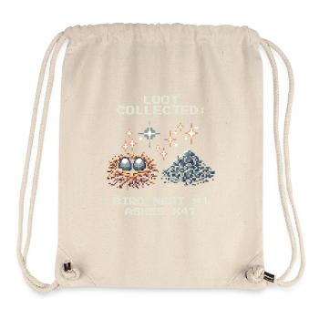 Schornsteinfeger Loot Vogelnest Asche Pixel Art - Stanley/Stella recycelter Gym Bag - Naturweiß - Vorne