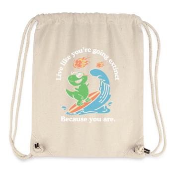 Lebe, als würdest du aussterben - Stanley/Stella recycelter Gym Bag - Naturweiß - Vorne