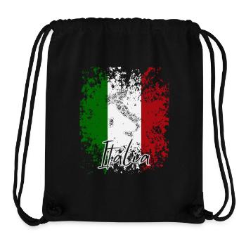 Italienische Flagge, italienischer Stolz - Stanley/Stella recycelter Gym Bag - Schwarz - Vorne