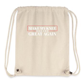 Rendre mon genou à nouveau grand. Drôle de récupération - Sac à cordon recyclé Stanley/Stella - blanc naturel - Devant