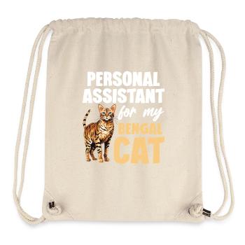 Assistante personnelle pour mon chat Bengal - Sac à cordon recyclé Stanley/Stella - blanc naturel - Devant