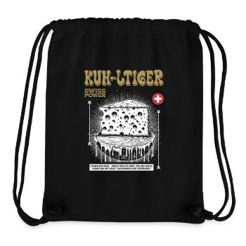 Schweizer T-Shirt: Stolz auf Käse und Kuh - Stanley/Stella recycelter Gym Bag - Schwarz - Vorne