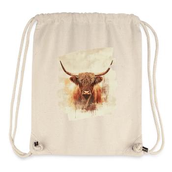 Scottish Highland cattle - Stanley/Stella Recycled Gym Bag - natural - Front