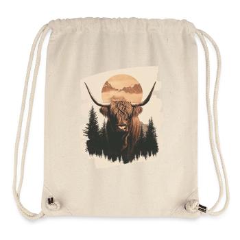Scottish Highland cattle - Stanley/Stella Recycled Gym Bag - natural - Front