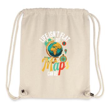 Geographic Information Systems Life Isn't Flat - Stanley/Stella Recycled Gym Bag - natural - Front