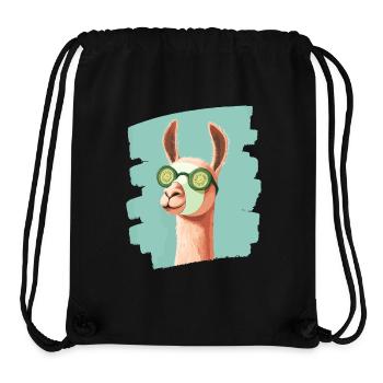 Lama Alpaka Beauty Selfcare Maske - Stanley/Stella recycelter Gym Bag - Schwarz - Vorne