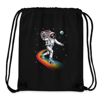 Astronaut Roller Skating - Stanley/Stella Recycled Gym Bag - black - Front