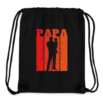 Retro Dad Silhouette – Vintage Style Father's Day - Stanley/Stella Recycled Gym Bag - black - Front