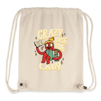 Morsecode Crazy Morse Code Lady - Stanley/Stella recycelter Gym Bag - Naturweiß - Vorne