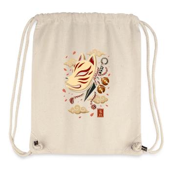 Japanische Kitsune Maske - Stanley/Stella recycelter Gym Bag - Naturweiß - Vorne