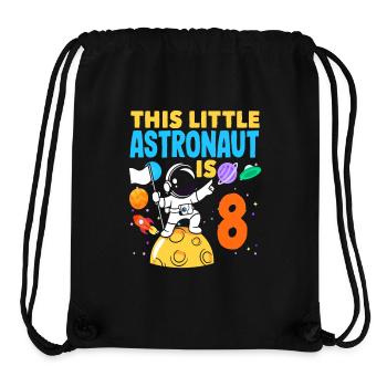 This little astronaut turns 8 years old - Stanley/Stella Recycled Gym Bag - black - Front