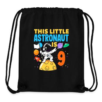 This little astronaut is nine years old - Stanley/Stella Recycled Gym Bag - black - Front