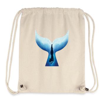 Wal, Frau Baleine, Femme - Sac à cordon recyclé Stanley/Stella - blanc naturel - Devant