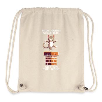 Schornsteinfeger Katze Dach Nebenquest Retro Pixel - Stanley/Stella recycelter Gym Bag - Naturweiß - Vorne