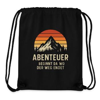 Adventure Mountain Nature Chemise design rétro - Sac à cordon recyclé Stanley/Stella - noir - Devant
