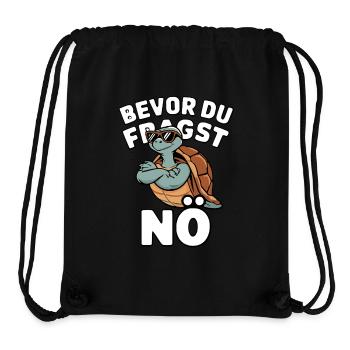 No Nope Turtle Work Gift - Stanley/Stella Recycled Gym Bag - black - Front