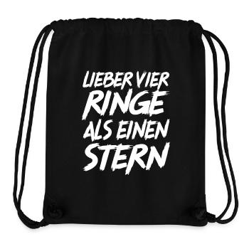 Auto Spruch Lustig Wagen Ringe Stern - Stanley/Stella recycelter Gym Bag - Schwarz - Vorne