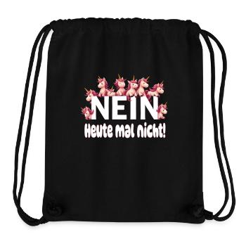 Unicorn No Saying Funny Mythical Creature Work - Stanley/Stella Recycled Gym Bag - black - Front