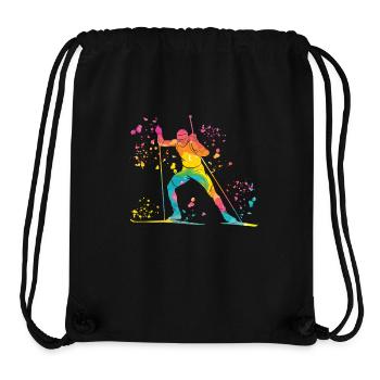 Biathlet Nordische Kombination Biathlon - Stanley/Stella recycelter Gym Bag - Schwarz - Vorne