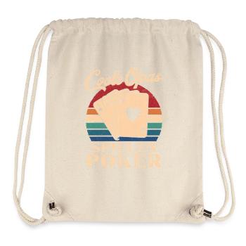 Cool Papy Jouant Au Poker Rétro Papy - Sac à cordon recyclé Stanley/Stella - blanc naturel - Devant