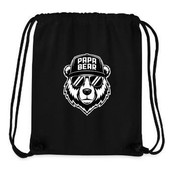 Papa Vatertag Bär Geschenk Familie Eltern - Stanley/Stella recycelter Gym Bag - Schwarz - Vorne