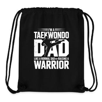 Taekwondo Dad - Raising a Warrior - Stanley/Stella recycelter Gym Bag - Schwarz - Vorne