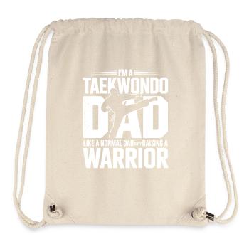 Taekwondo Dad - Raising a Warrior - Stanley/Stella recycelter Gym Bag - Naturweiß - Vorne