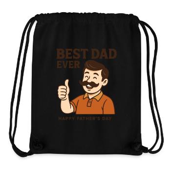 Papa Vatertag Dad Design Geschenk - Stanley/Stella recycelter Gym Bag - Schwarz - Vorne