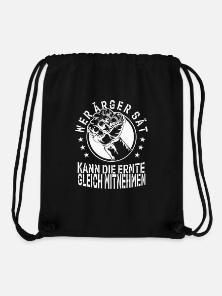 Wer Ärger sät, kann die Ernte gleich mitnehmen - Stanley/Stella recycelter Gym Bag - Schwarz