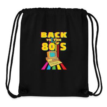 Back to the 80s Retro Computer Design - Stanley/Stella Recycled Gym Bag - black - Front