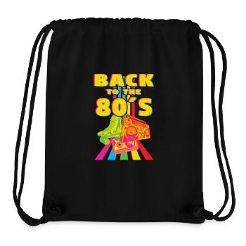 1 Back to the 80s - Stanley/Stella Recycled Gym Bag - black - Front