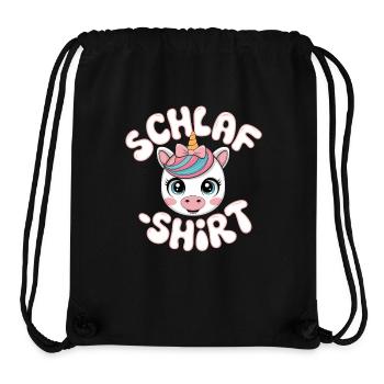 Einhorn Schlafshirt Unicorn Tier Geschenk - Stanley/Stella recycelter Gym Bag - Schwarz - Vorne
