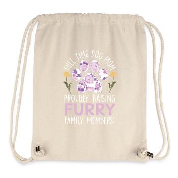 Furry Dogs Full Time Dogs Mom - Stanley/Stella Recycled Gym Bag - natural - Front