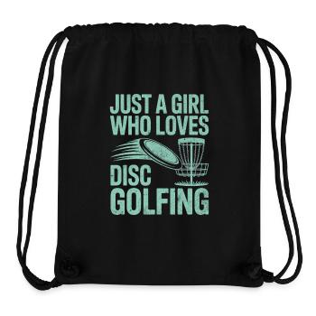 Juste une fille qui aime le Disc Golf - Sac à cordon recyclé Stanley/Stella - noir - Devant