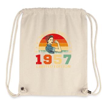1957 Vintage Retro Geburtstagsgeschenk - Stanley/Stella recycelter Gym Bag - Naturweiß - Vorne