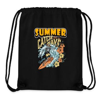 Summer Catch the Wave - Stanley/Stella Recycled Gym Bag - black - Front