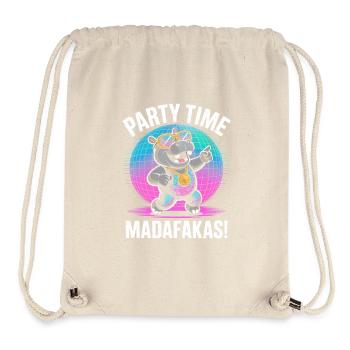 Hippo party Time Madafakas - Stanley/Stella Recycled Gym Bag - natural - Front