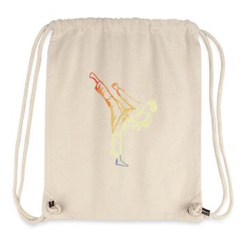Karate Junge Vintage Look - Stanley/Stella recycelter Gym Bag - Naturweiß - Vorne