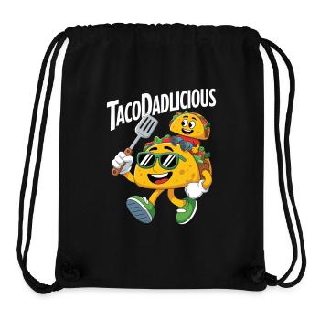 TacoDadlicious Chemise pour la fête des pères - Sac à cordon recyclé Stanley/Stella - noir - Devant