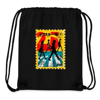 Tokio Zebrastreifen – Retro Briefmarke - Stanley/Stella recycelter Gym Bag - Schwarz - Vorne