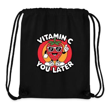 Vitamin C Fruit Funny Strawberry - Stanley/Stella Recycled Gym Bag - black - Front